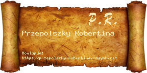 Przepolszky Robertina névjegykártya